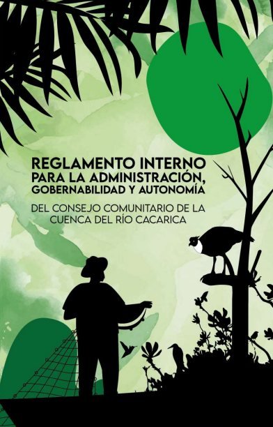 Portada del Reglamento interno para la administración, gobernabilidad y autonomía del Consejo Comunitario de la Cuenca del Río Cacarica