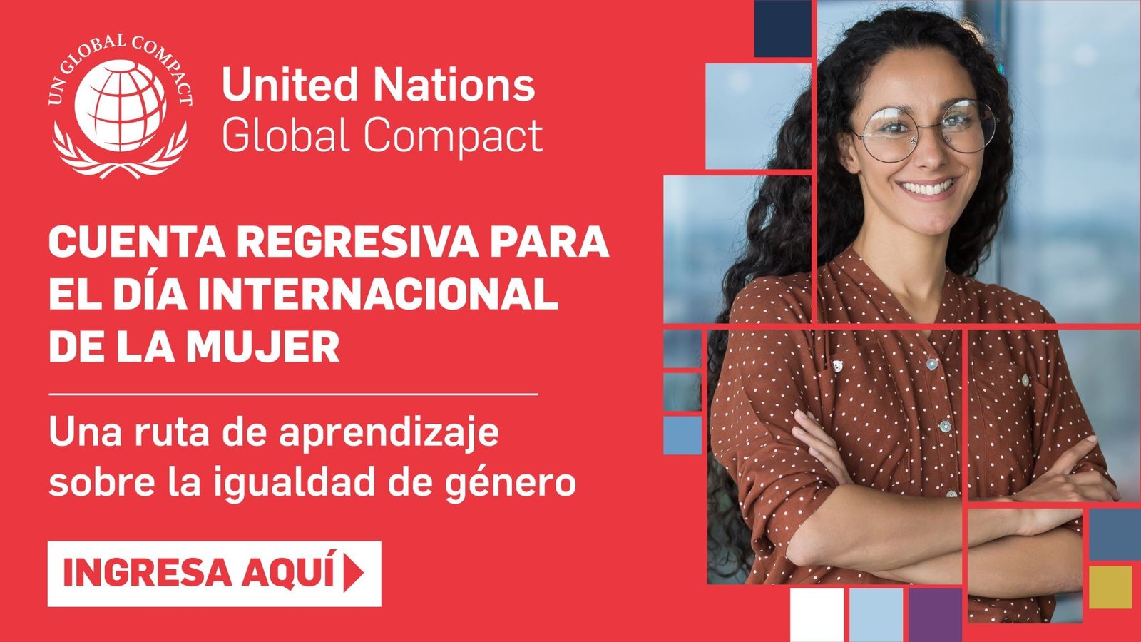 Pieza de Pacto Global: cuenta regresiva para el Día Internacional de la Mujer, una ruta de aprendizaje sobre la igualdad de género